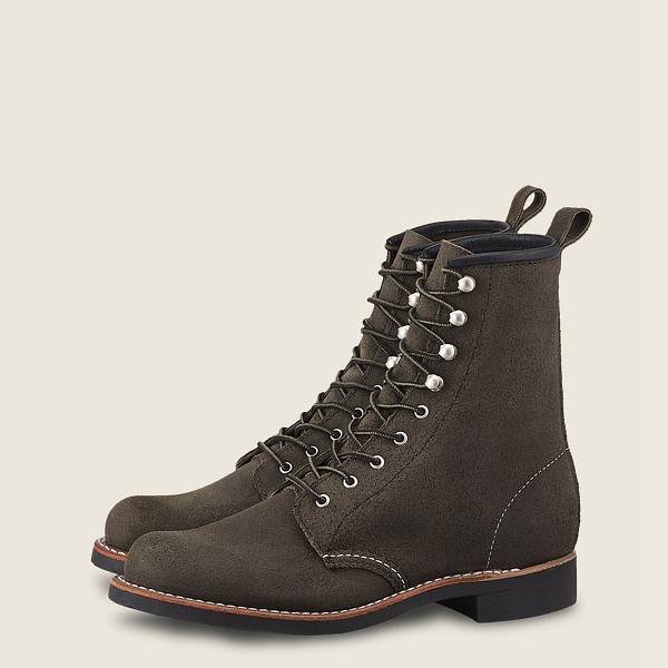 Botas Red Wing Heritage Mujer Grises Oscuro - Silversmith - Short Acampo Cuero - 561-TEVMNW